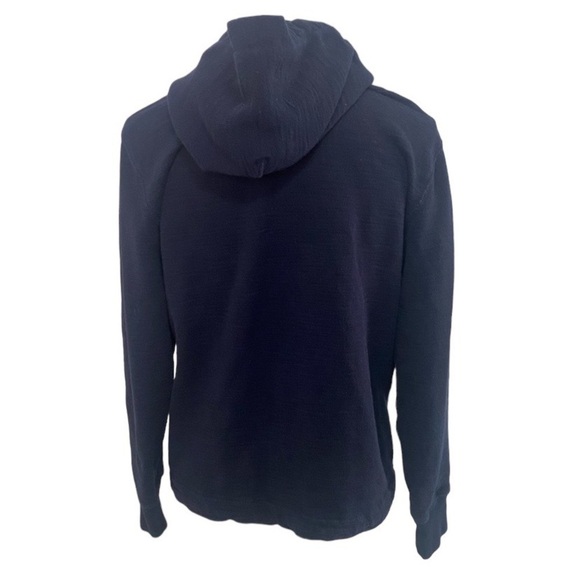 J. Crew Outerwear Fleece navy hoodie sweatshirt Size M - Picture 6 of 7